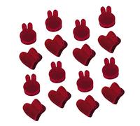 PACKOVE 16 Pezzi Clip per Love Rabbit a forma di artiglio piccoli mascella ricci cuore piccoli fermagli per mollette per per ragazze tessuto rosso