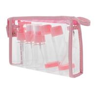 PACKOVE 1set Contenitori Da Viaggio Per Lozione Kit Leggera e Compatta Per Cosmetici e Prodotti Per La Della Include Bottiglie Ricaricabili Senza Perdite Per Viaggi e Bagagli Rosa