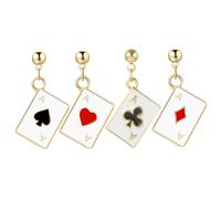 PACKOVE 2 paia Pendente Carte Design Creativo Due Cuori e Due Picche Accessori per Speciali e