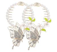 PACKOVE 2 Pezzi Accessori Per e Floreale Arco Di Farfalla Di Simulazione Riccio Mollette Per Che Fa i Primi Passi Lega Di Zinco