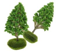 PACKOVE 2 Pezzi Albero Finto in Miniatura per Diorama, Modello di Albero da Tavolo di Sabbia per Micro Paesaggi e Creazioni Artistiche, Accessorio Scenario per Modellismo e Hobby