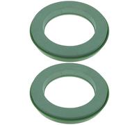 PACKOVE 2 Pezzi Anello di Schiuma Floreale Verde con Ventosa per Decorazioni Matrimonio Auto, Materiale Pp e Fango Floreale, Installazione Rapida Senza Danni, Adatto per Auto Sposi e Podi