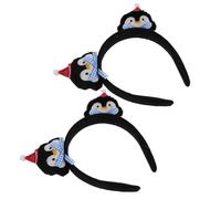 PACKOVE 2 Pezzi Cerchietto Pinguino Cartone Peluche Nero per Cosplay | Portatile e Compatto, Vestibilità Comoda, per Eventi a Tema Subacqueo e Feste di Compleanno