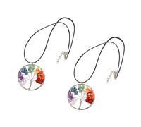 PACKOVE 2 Pezzi Collana Albero della Vita con Pietre Naturali Colorate Ciondolo Chakra Unisex per Donne e Ragazze Simbolo di Saggezza e Benessere