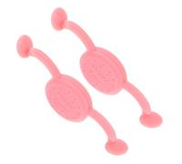 PACKOVE 2 Pezzi Di Sorriso Massaggiatore Viso Sottile Strumento Di Bellezza Di Sollevamento Riduttore Di Grasso Del Collo a Del Mento Rosa Gel Di Silice