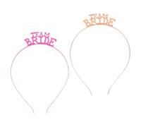 PACKOVE 2 Pezzi Fascia Da Sposa Matrimonio Per La Sposa Futura Sposa Doccia Nuziale Fascia Per Donne Nozze Fascia Per Sposa Per Essere Decorazioni Per Addio Al Nubilato Metallo