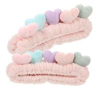 PACKOVE 2 Pezzi Fascia per Fuzzy per Donne Champagna Rosa Elastico e Confortevole per Makeup Lavaggio e Yoga