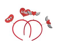 PACKOVE 2 Pezzi fascia per san Cosplay gruppo musicale rosa fascia con glitter fascia per occasione romantica fascia d'amore graziosi accessori per Panno in feltro