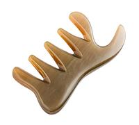 PACKOVE 2 Pezzi Pettine Massaggiante Corno Bue Strumento Guasha per Corporeo Massaggiatore per Capelluto Design Ergonomico Materiale Resistente e Pratico