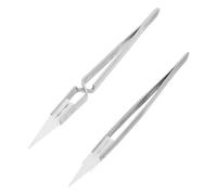 PACKOVE 2 pezzi Pinzette per Modellare Unghie con Punta in Piegate e Reverse Action in Acciaio Inossidabile per Manicure Nail Art e Creazione Gioielli e Domestico