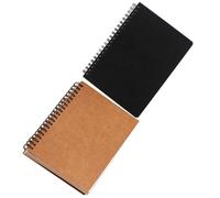 PACKOVE 2 Pezzi Quaderno da Disegno a Spirale Vintage, Carta e Metallo | Casa e Aula, Design Semplice e Aspetto alla Moda, Resistente a Uso, per Memorie e Appunti Creativi