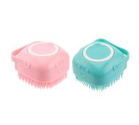 PACKOVE 2 Pezzi spazzola da bagno per massaggi Scrub corpo esfoliante strofinare pieghevole scrubber corpo esfoliante per il corpo spazzole da bagno per doccia Gel di silice Colore Casuale
