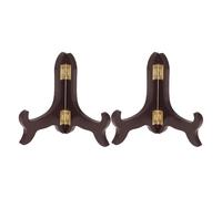 PACKOVE 2 Pezzi Supporto in Legno Marrone per Tagliere e Ricettario Design Elegante, Pieghevole e Facile da Pulire, per Cucina e Esposizione di Quadri