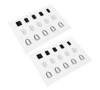PACKOVE 2 Pezzi Tappetino in Silicone Per Nail Art Polacco Manicure Attrezzo Per Le Unghie Stampaggio Tecnologia Delle Unghie Immergere L'unghia Bianca Gel Di Silice