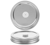 PACKOVE 2 Pezzi Tappi per Barattoli a Bocca Regolare in Acciaio Inossidabile Design Diviso per Conservazione Sottovuoto e Riutilizzo, per Conservare Frutta Secca