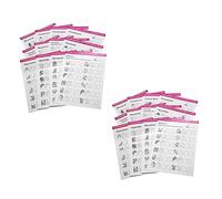 PACKOVE 24 Fogli Schede per Manicure Libri Allenamento per Nail Art con Disegni Creativi per Pratiche Pittura e Design Unghie