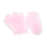PACKOVE 2paia Guanti e Calzini Idratanti Gel Con Olio Essenziale Per Mani e Piedi Set Spa Riutilizzabile Per Della Per Uso Notturno Colore Rosa