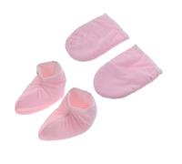 PACKOVE 2paia Guanti in Paraffina Rosa Di Copertura Per Pediluvio e Trattamento Delle Mani Isolanti Per Bagno Di Cera Chiusura Scatto