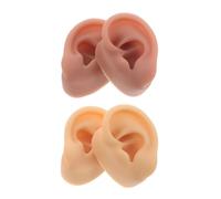 PACKOVE 2paio Forma Di Orecchio in Silicone Per Piercing Espositore Per Orecchini Forma Di Orecchio Pratica Per Piercing All Parti Del Corpo Realistiche Forma Per Esposizione Orecchini Per