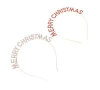 PACKOVE 2pezzi Cerchietto Capelli Donna Natale Lettere Decorative e Strass Realizzato in Materiale di Resistente e Confortevole per Creare un Atmosfera Festiva e Adatto per Ragazze