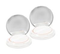 PACKOVE 2pezzi Contenitore Vuoto per Cipria Cuscino Astuccio Compatto per Cipria in Polvere Libera Scatola Ricaricabile Contenitore Portatile per Fondotinta Custodia da Viaggio per Trucco