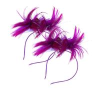 PACKOVE 2pezzi Fascinator Headband Accessorio Vintage Per Feste Copricapo Viola Per Costume Halloween e Tea Party Romantici e Cappello Clip Per Donne