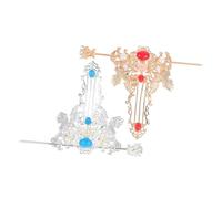 PACKOVE 2pezzi Forcina per Capelli Cinese Grua di Strass Copricapo Hanfu Tradizionale Forcine per Capelli Asiatiche in Accessori per Cerimonia del Tè