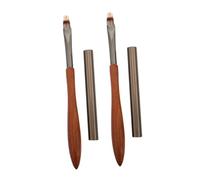 PACKOVE 2pezzi Pennello Per Nail Art Gradiente Con Manico Legno Di Pz Per Sfumature e Disegni Su Unghie Gel e Acrilico Strumento Versatile Per Manicure e Decorazione Unghie