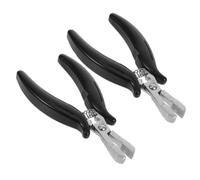 PACKOVE 2pezzi Pinze per Extension Capelli Perline Nastro Adesivo Design Denti Netti per Stabilità Impugnatura Cromata Comfort Ergonomico Strumenti per Styling