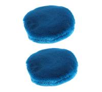 PACKOVE 2pezzi Puff Trucco Rotondo Blu in Pelo lungo Morbido per Cipria Polvere Speciale Sostitutivo Parti Strette Lisce per Make Up Viso