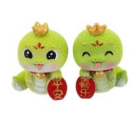 PACKOVE 2pezzi Snake Figurine Decorazioni Anno del Serpente Ornamenti Zodiacali Cinesi per Ufficio e Casa Simbolo di Prosperità e Fortuna per Capodanno Cinese