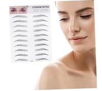 PACKOVE 2pezzi Sopracciglia Finte Adesive Peli Artificiali Per Uomini e Donne Facile Da Usare Stencil Per Sopracciglia Temporanea Nero