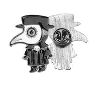 PACKOVE 2pezzi Spilla Per Design Punk Ispirato Al Della Peste Realizzata in Materiale Fattura Adatta Sciarpe e Cappelli e Durevole Per Lungo Termine