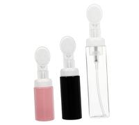 PACKOVE 3 Pezzi Bottiglie per Dispenser Schiumoso Contenitori Portatili con Spazzole Trasparente Rosa per Viaggi e