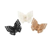 PACKOVE 3 Pezzi fermaglio a farfalla Clip di farfalle riccio Fermagli per a farfalla fermagli per ragazze Fucci per mascella dei artiglio per acconciature plastica