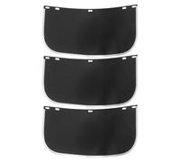 PACKOVE 3 Pezzi Visiera Protettiva per Casco di Sicurezza Nero in Pvc e Alluminio, Resistente Agli Urti Protezione Completa del Viso per Saldatura e Cosplay