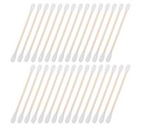 PACKOVE 30 Pezzi Cotton Fioc Multifunzionali in Cotone e Legno Punta di Precisione per Pulizia Orecchie e Trucco, per Uso a Casa in Ufficio, Colore Assortito