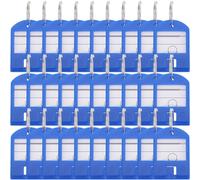 PACKOVE 35 pezzi Cartellini Colorati per Chiavi e Bagagli Etichette Identificative Scrivibili Riutilizzabili per Organizzazione Chiavi e Valigie Portachiavi Flessibili per Ufficio e