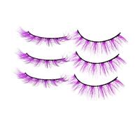 PACKOVE 3paia Ciglia Finte Colorate Accessori Per Extension Per Ciglia Dense Realizzate in Finto Sicure e Leggere Per Donne e Signore