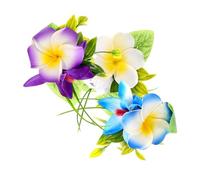 PACKOVE 3pezzi Fermagli Per Floreali Stile Hawaiano Con Fiori Simulati Accessori Per Per Donne Per Vacanze Al Mare e Occasioni Speciali