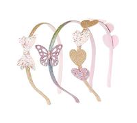 PACKOVE 3pezzi Ghirlanda per Capelli Farfalla e Fiocco Cuore di Paillettes e Farfalle di Paillettes per Feste Balli e Altre Occasioni Speciali