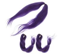 PACKOVE 3pezzi Parrucca Lunga Capelli Afro All Uncinetto Extension Per Treccine Africane Pre-stirate Capelli Intrecciati Sintetici Morbidi