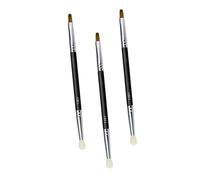 PACKOVE 3pezzi Pennello Eyeliner Creativo in Rayon Correttore Per Occhi e Naso Matita Per Labbra Da Trucco Da Viaggio Adatto Per Pelli Sensibili e Trucco Professionale