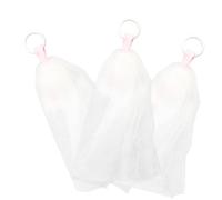 PACKOVE 3pezzi Sacchetti Porta Sapone Esfolianti Con Rete Per Traspiranti e Resistenti Sacca Pratica Con Coulisse Per Pulizia Viso e Corpo