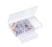 PACKOVE 3pezzi Scatole Portaoggetti Staccabili Trasparenti Con Coperchio Separato Contenitori Portaoggetti Per Manicure Viaggio Organizer Da Scrivania Per Piccoli Oggetti Perle Bottoni