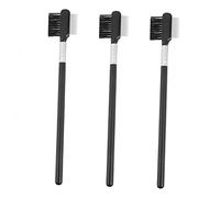 PACKOVE 3pezzi Spazzola Doppia Per Sopracciglia e Pettine Per Ciglia Setola Pregia e Pettine Doppia Per Definire e Modellare Sopracciglia e Ciglia