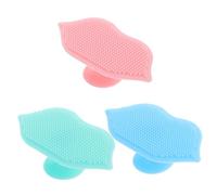 PACKOVE 3pezzi Spazzola Per Pulizia Del Viso in Silicone Delicato Da Design Ventosa Leggero e Portatile Per Sensibile e Pulizia Profonda