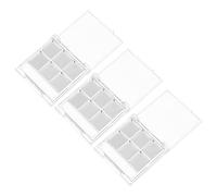 PACKOVE 3sets Palette Vuota Trasparente per Ombretti Contenitore di Ricambio per Ombretti con Vestiario per Pennelli Vassoio per Trucco Sei Punti per Campioni Trucco Quotidiano