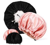 PACKOVE 4 Pezzi Cappello di seta tessuto di raso protettore dei per dormire Sonno impacco per addormentati rosa cofano di seta per dormire cuffie per dormire