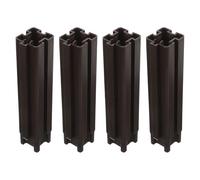 PACKOVE 4 Pezzi Colonna di Supporto per Fioriera Ortaggi, Plastica, caffè | Terrazze e Patî, Compatibile con Fioriere a Blocchi, Regge Carichi Elevati, Facile da Spostare